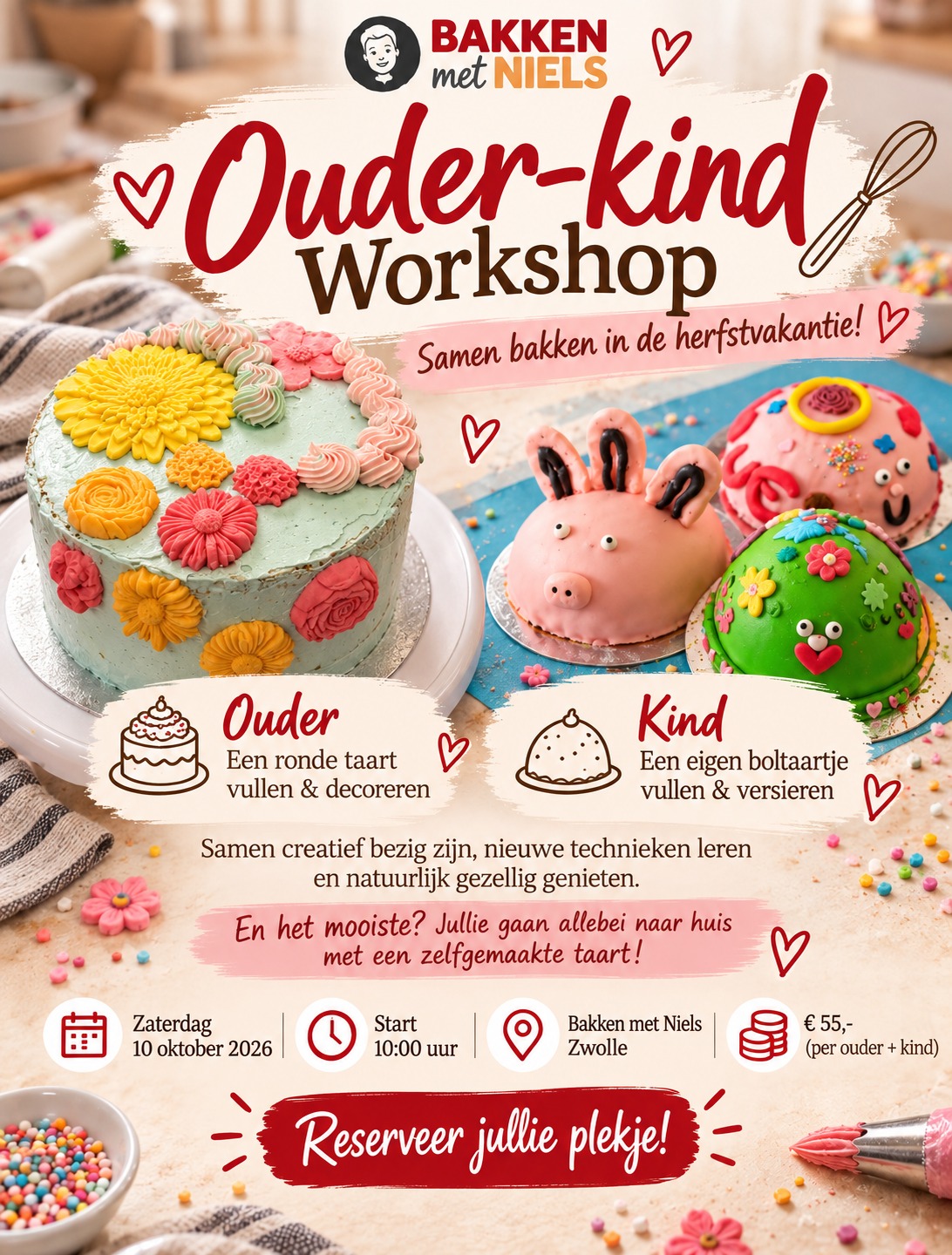 Ouder en kind Workshop - Samen bakken op 14 november om 10 uur (1 ouder en 1 kind)